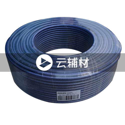 飞利浦 SWV6535/93-50 75-5双屏蔽TC透明蓝电视线