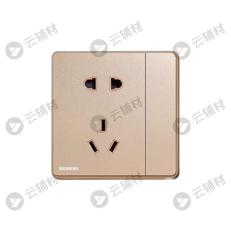 西门子睿致玫瑰金（大跷板）一开10A五孔