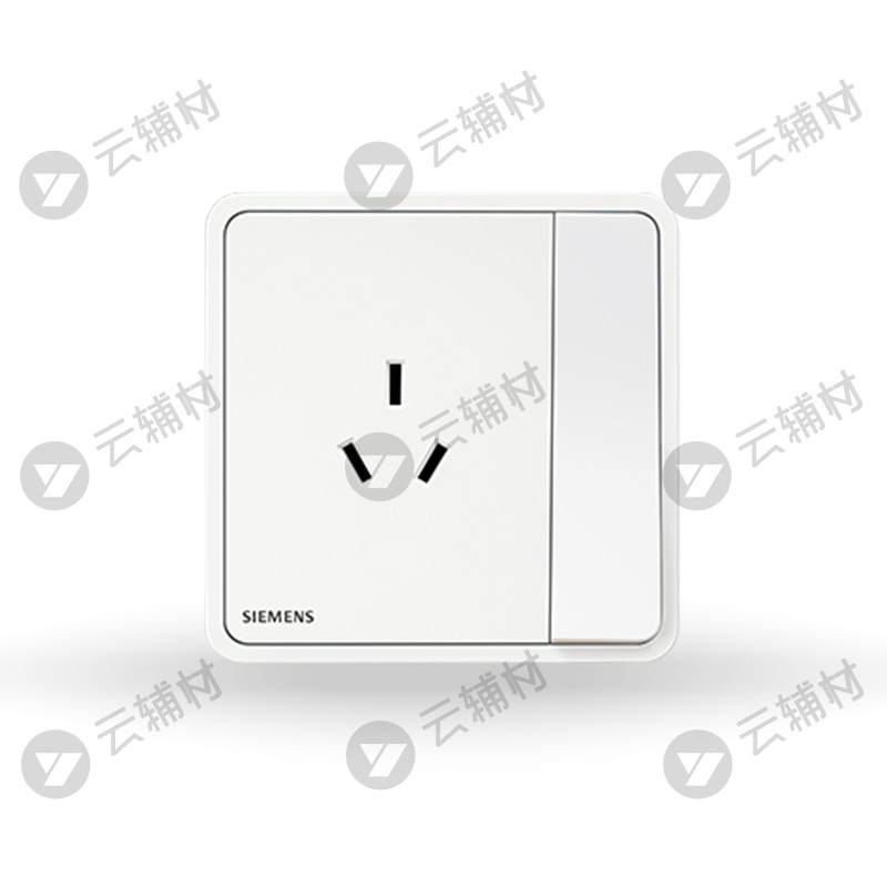 西门子睿绎辰曦白16A三极带开关插座