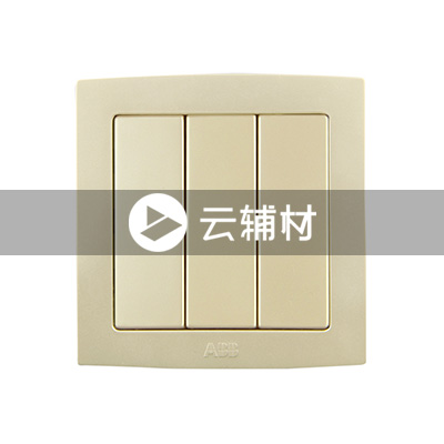 AL107-PG 三位单控开关（珍珠金）