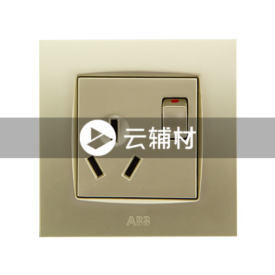 AU22853-PGPG 一位三级带开关插座 16A